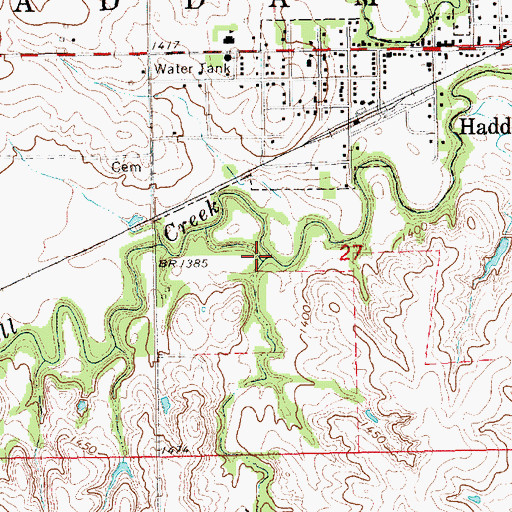 Topographic Map of Hay Valley, KS