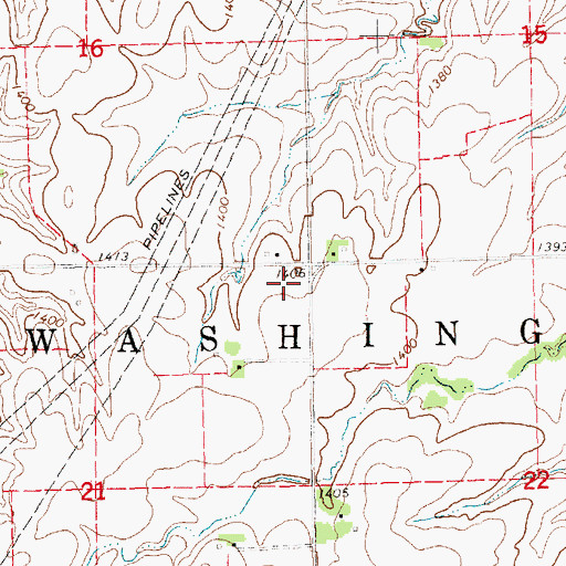 Topographic Map of Township of Washington, KS