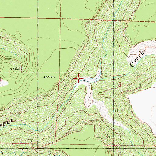 Topographic Map of Fork Rock Creek, AZ