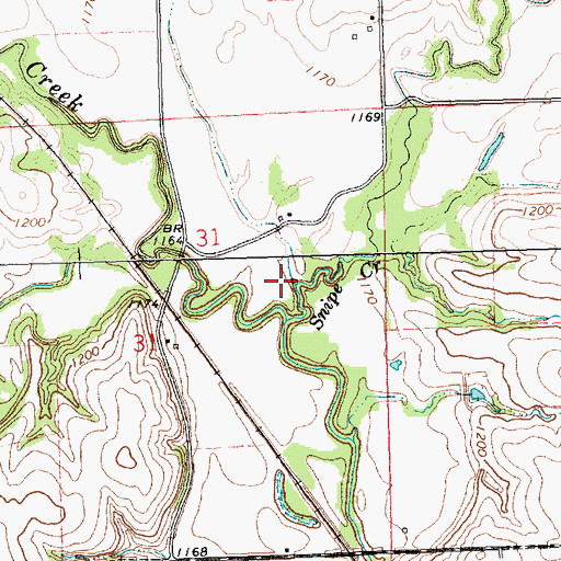 Topographic Map of Skeeter Creek, KS
