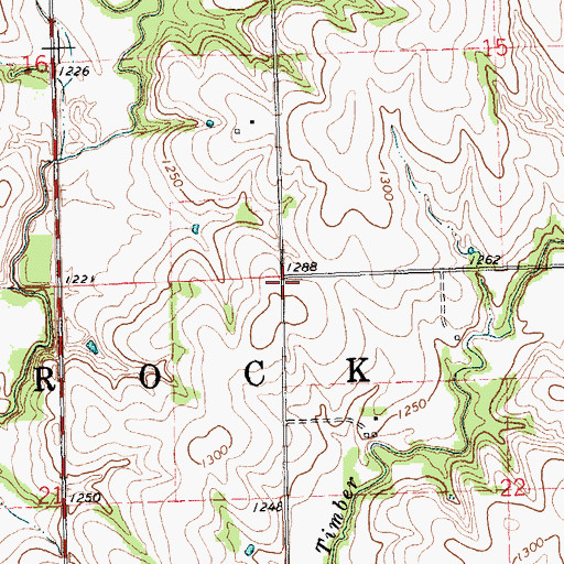 Topographic Map of Township of Rock, KS