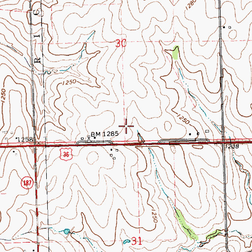Topographic Map of Seneca Municipal Airport, KS