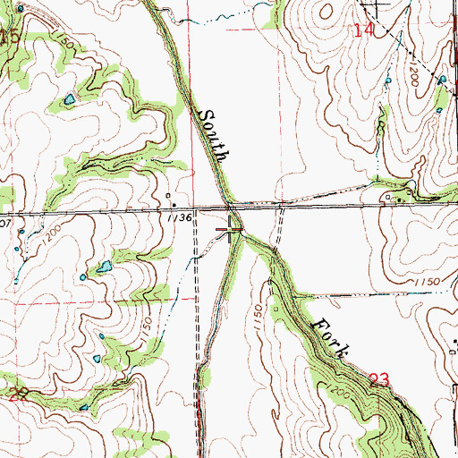 Topographic Map of Illinois Creek, KS