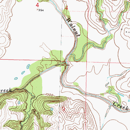 Topographic Map of Muddy Creek, KS