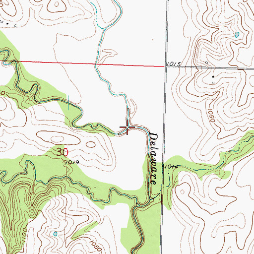 Topographic Map of Craig Creek, KS