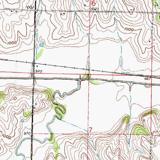 Topographic Map of Middle Fork Wolf River, KS