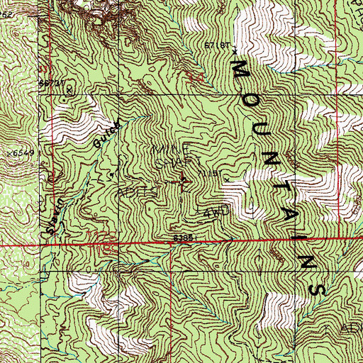 Topographic Map of Abril Mine, AZ