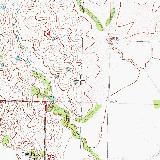 Topographic Map of Township of Wolf River, KS