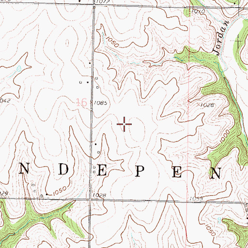Topographic Map of Township of Independence, KS