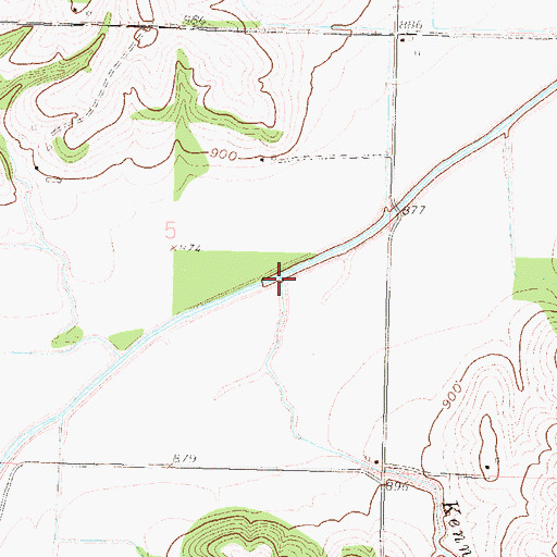 Topographic Map of Kenney Creek, KS