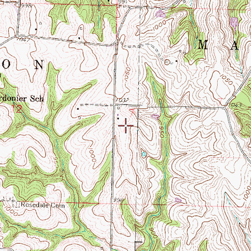 Topographic Map of Township of Marion, KS
