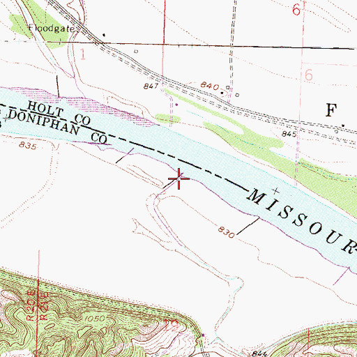 Topographic Map of Mosquito Creek, KS