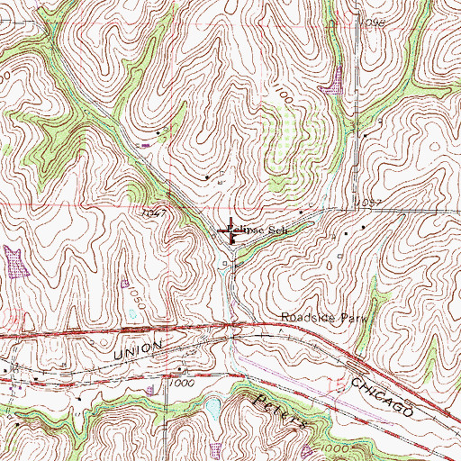 Topographic Map of Eclipse School (historical), KS