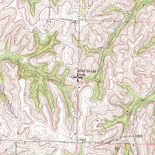 Topographic Map of Old Sixty School (historical), KS