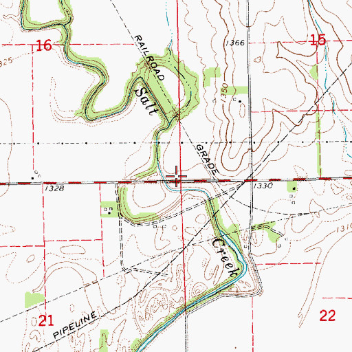 Topographic Map of Township of Lawrence, KS