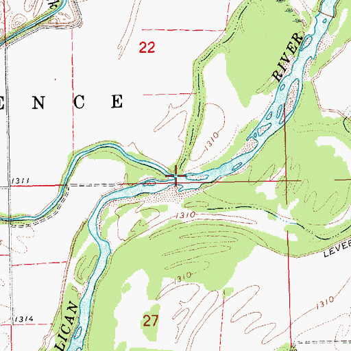 Topographic Map of Little Upton Creek, KS