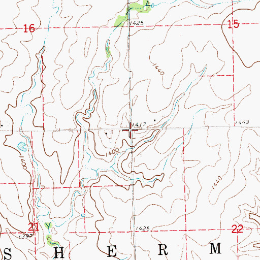 Topographic Map of Township of Sherman, KS