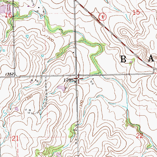 Topographic Map of Township of Barnes, KS