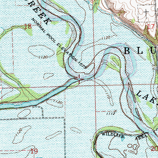 Topographic Map of Little Blue River, KS