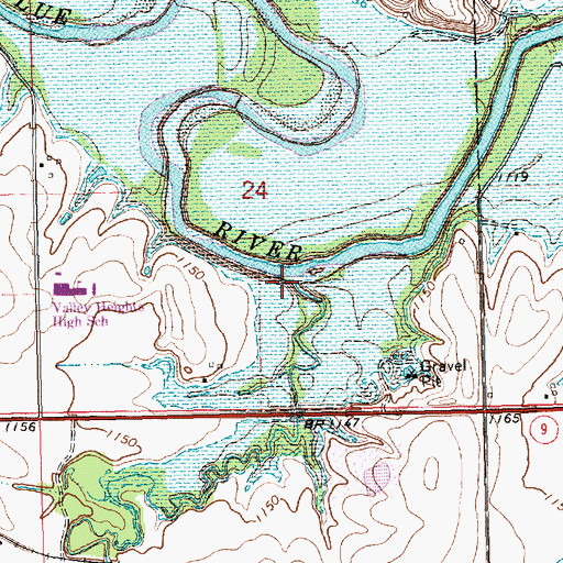 Topographic Map of Fawn Creek, KS