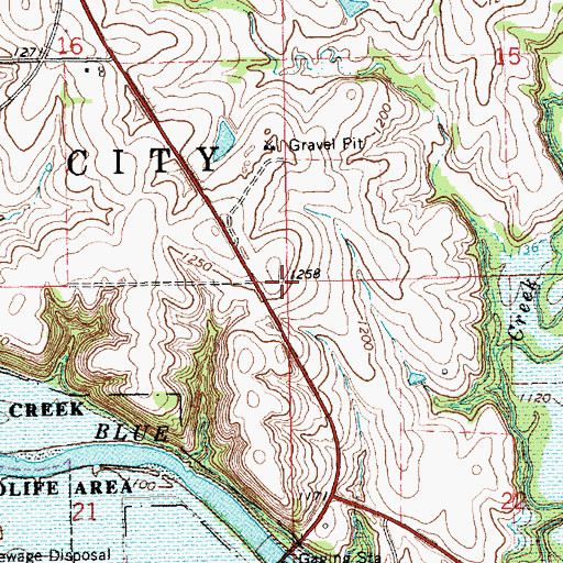Topographic Map of Township of Blue Rapids City, KS