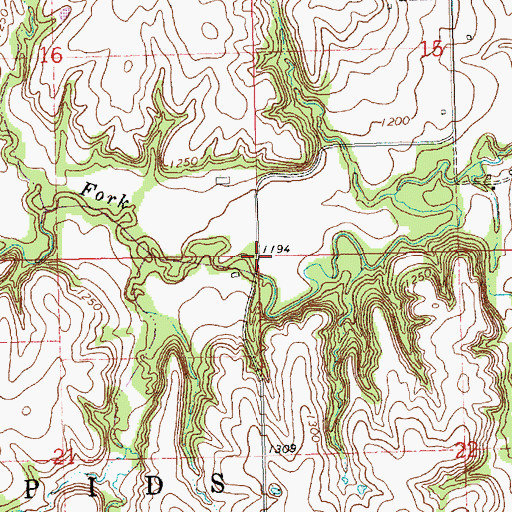 Topographic Map of Township of Blue Rapids, KS