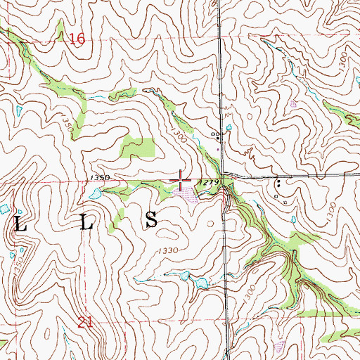 Topographic Map of Township of Wells, KS