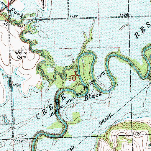 Topographic Map of Johnson Fork, KS