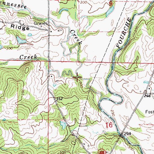 Topographic Map of Camp Creek, AR