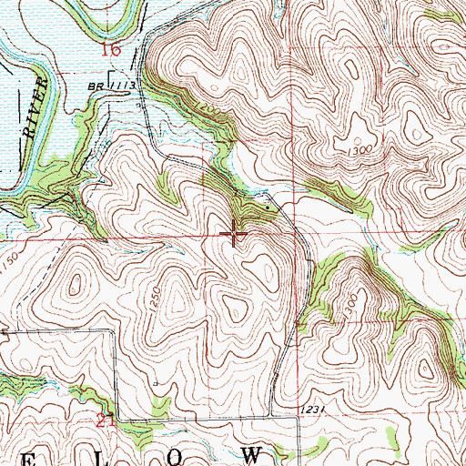 Topographic Map of Township of Bigelow, KS
