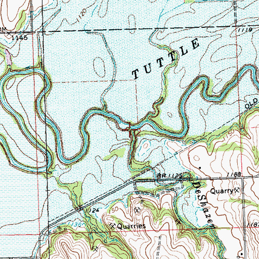 Topographic Map of De Shazer Creek, KS