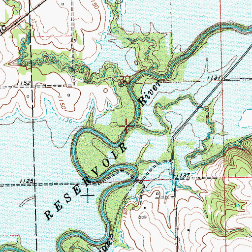 Topographic Map of Cedar Creek, KS