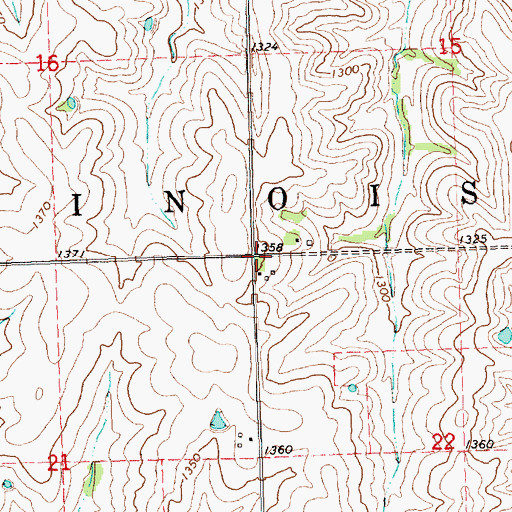 Topographic Map of Township of Illinois, KS