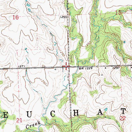 Topographic Map of Township of Neuchatel, KS