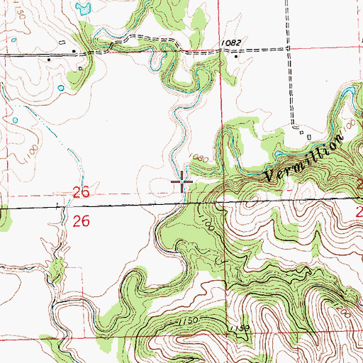 Topographic Map of French Creek, KS