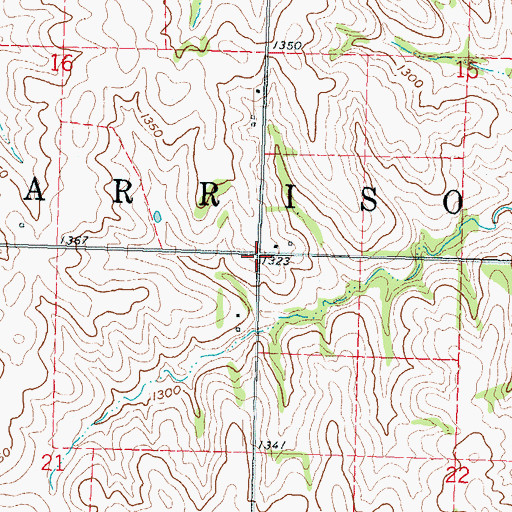 Topographic Map of Township of Harrison, KS