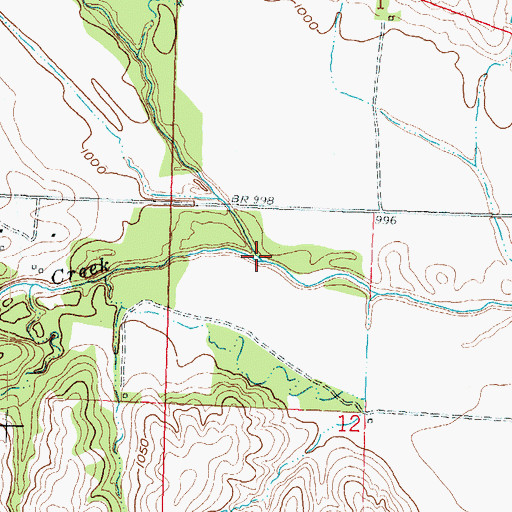 Topographic Map of Spring Creek, KS