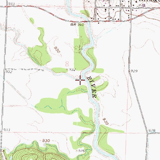 Topographic Map of Elk Creek, KS