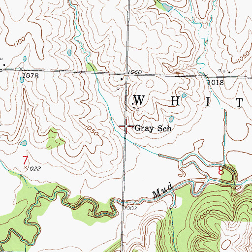Topographic Map of Gray School, KS