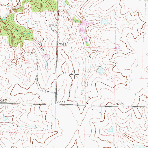Topographic Map of Township of Grasshopper, KS