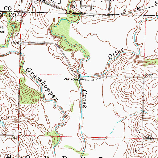 Topographic Map of Otter Creek, KS