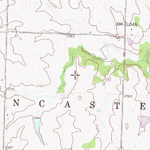 Topographic Map of Township of Lancaster, KS
