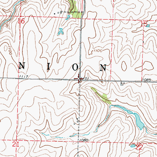 Topographic Map of Township of Union, KS