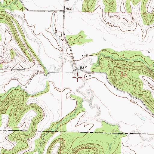 Topographic Map of Jordan Creek, KS