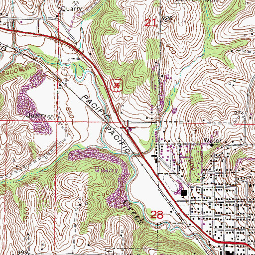 Topographic Map of Christ Lutheran Church, KS