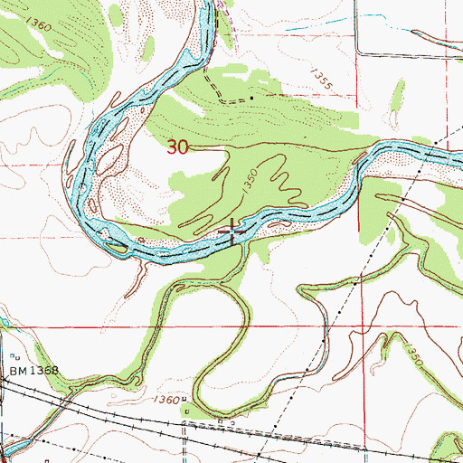 Topographic Map of Wolf Creek, KS