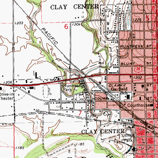 Topographic Map of Dry Creek, KS