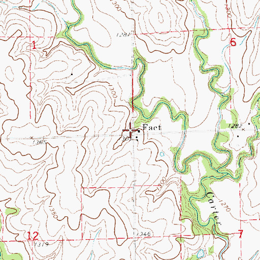 Topographic Map of Fact, KS
