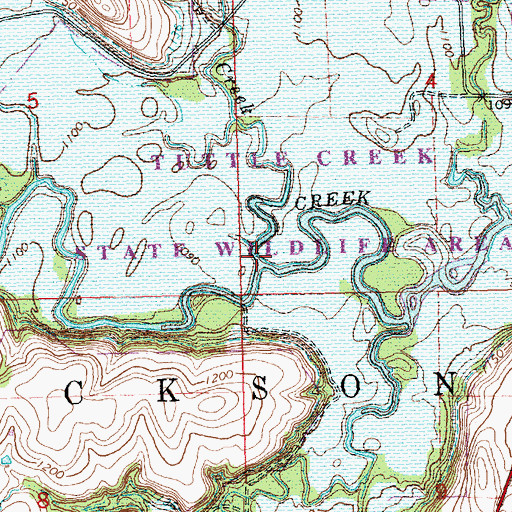 Topographic Map of North Otter Creek, KS