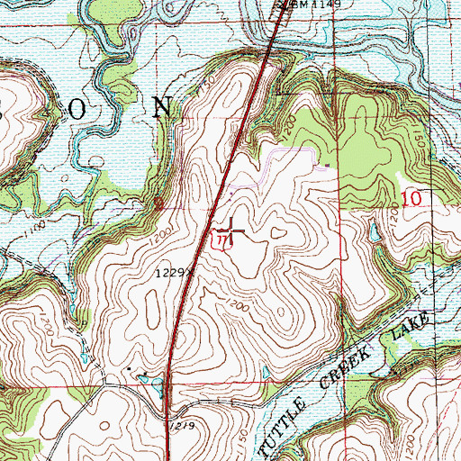 Topographic Map of Township of Jackson, KS